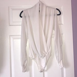 White long sleeve unitard